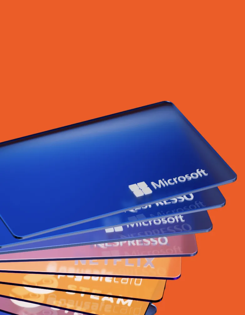 A fan of gift cards on epay orange
